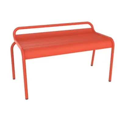 Fermob - Stapelbare Bank Luxembourg - Orange - Aluminium - Designer Frédéric Sofia