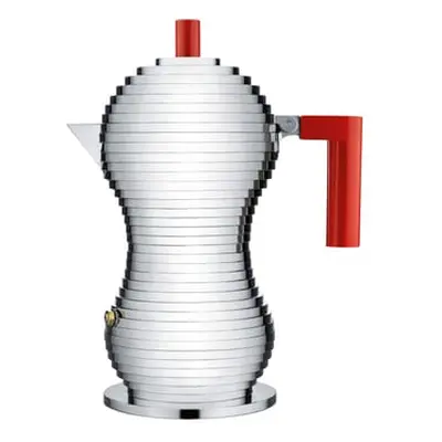 Alessi - italienischer Kaffeebereiter Pulcina - Rot - Gussaluminium - Designer Michele de Lucchi