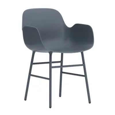 Normann Copenhagen - Sessel Form - Blau - lackierter Stahl - Designer Simon Legald