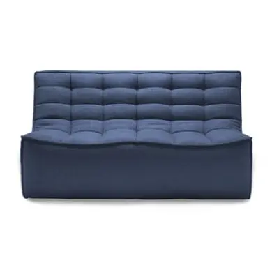 Ethnicraft - Sofa 2 Sitzer N701 - Blau - Schaumstoff - Designer Jacques Deneef