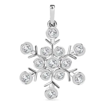 WEIHNACHTS GESCHENK - Moissanit Anhänger 925 Silber rhodiniert ca. 1.11 ct