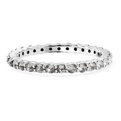 J Francis gefertigt mit SWAROVSKI- Weißer Swarovski Kristall Eternity Ring