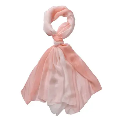 LA MAREY Ombre Chiffon Seiden Schal Weiß