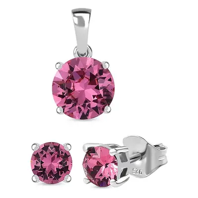 J Francis gefertigt mit SWAROVSKI-Swarovski Rose Kristall Schmuckset