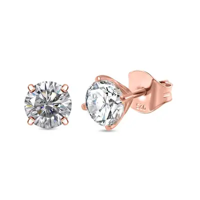 J Francis gefertigt mit SWAROVSKI- Swarovski Zirkonia Ohrringe 925 Silber rosévergoldet