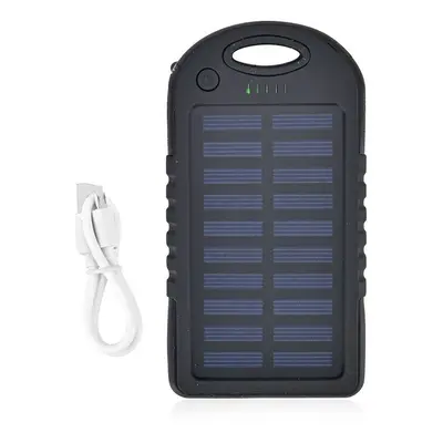 Solarbetriebene Powerbank mit USB Anschluss Schwarz