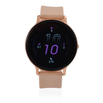 Hiwatch Plus Elegante Smartwatch - Roségold mit Goldenem Silikonarmband Multifunktional mit Gesu