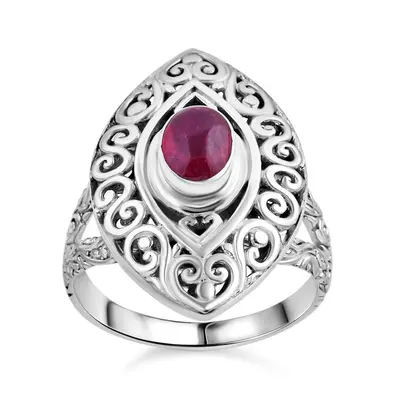 Royal Bali Kollektion- afrikanischer Rubin-Ring - 1 98 ct.
