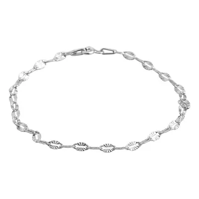 Italienische Diamantschliff Anker Armband 925 Silber ca. 19 cm