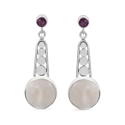 Royal Bali Kollektion- Perlmutt und Ilakaka rosa Saphir Ohrringe- 11 74 ct.