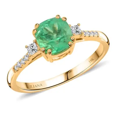 ILIANA AAA Kolumbianischer Smaragd und Diamant Ring in 750 Gold - 1 8 ct.