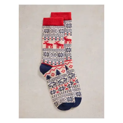 Socken mit Elchmotiv