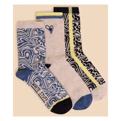 Dreierpack Socken mit Herzmotiven