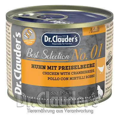 Dr.Clauder's Best Selection Adult 400 Gramm Sparpaket 12 x 400 Gramm No 1 Huhn mit Preiselbeeren