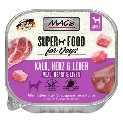 MAC's Dog 150g Hundenassfutter Sparpaket 22 x 150 Gramm Kalb, Herz & Leber