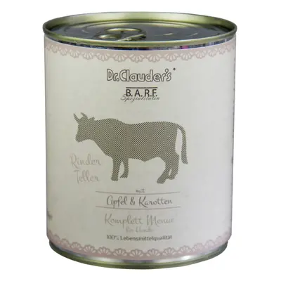 Dr. Clauder's BARF Komplett Menü 400g Dosen Hundenassfutter Rinderteller 6x400g