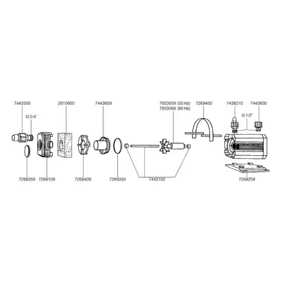 EHEIM 7653058 Pumpenrad Ersatzteil für 1060/1260/1262/1264/3160/3260/3264