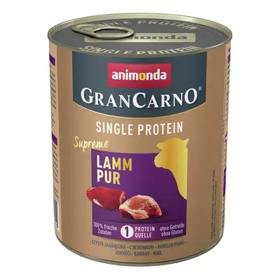 Animonda Gran Carno Single Protein Supreme 800g Dose Hundenassfutter 6 x 800 Gramm Lamm pur