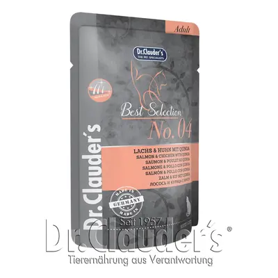 Dr Clauder's Best Selection 85 Gramm Katzennassfutter 16 x 85 Gramm No 4 Lachs & Huhn mit Quinoa