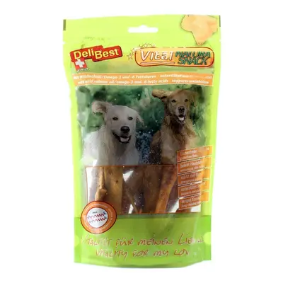 DeliBest Vital Natura 200 Gramm Hundesnack Wildlachsöl und Omega-3/6 6 x 200 Gramm