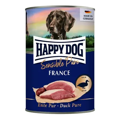 HAPPY DOG 400 Gramm Hundenassfutter 12 x 400 Gramm Ente Pur