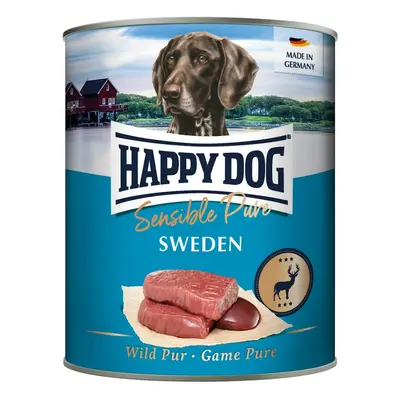 HAPPY DOG 800g Hundenassfutter 6 x 800 Gramm Sweden Wild
