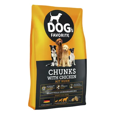 HAPPY DOG Favorite Chunks mit Huhn Hundetrockenfutter Sparpaket 2 x 15 Kilogramm