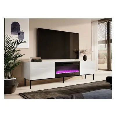 TV-Lowboard Koda 200 K mit Kamin und Untergestell