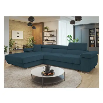 Ecksofa Torezio Mini Cord mit Schlaffunktion und Bettkasten