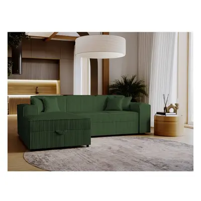 Ecksofa Sokoz L Cord mit Bettkasten und Schlaffunktion