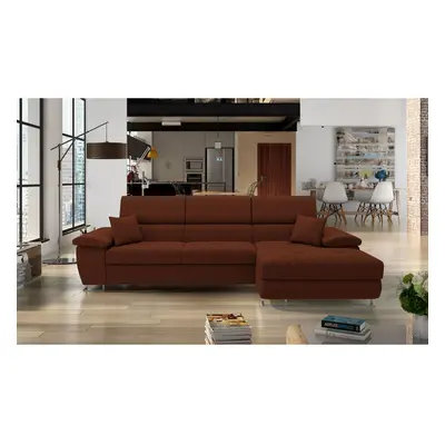 Ecksofa Alvin Mini Cord mit Schlaffunktion und Bettkasten