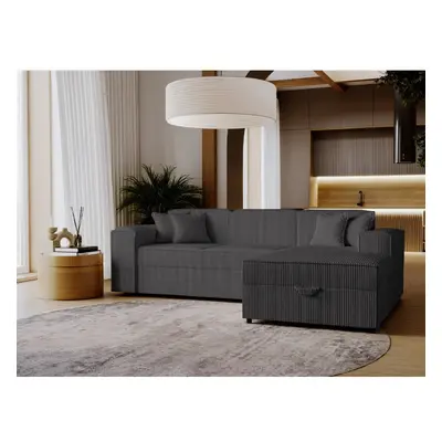 Ecksofa Sokoz L Cord mit Bettkasten und Schlaffunktion