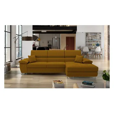 Ecksofa Alvin Mini Cord mit Schlaffunktion und Bettkasten