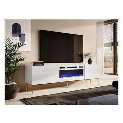 TV-Lowboard Koda 200 K mit Kamin und Untergestell