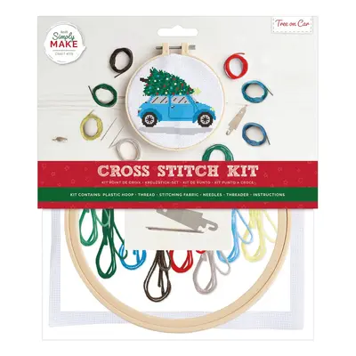 Simply Make Cross Stitch Kit - Tree on Car