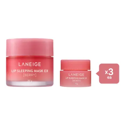 LANEIGE Lip Sleeping Mask EX - Berry - 20g (1ea) + 3g (3ea) Set