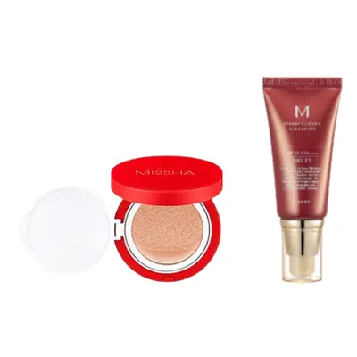 MISSHA - M Perfect Cover BB Cream - 50ml - #23 Natural Beige X MISSHA - Velvet Finish Cushion SP