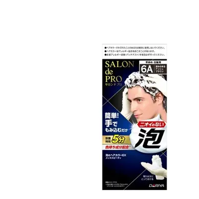 Dariya - Salon De Pro Men's Speedy Foam Hair Color EX - 1 set - 6A Deep Ash Brown