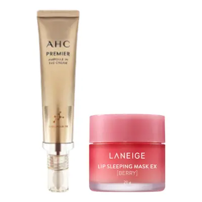 A.H.C x LANEIGE Premier Ampoule In Eye Cream - 40ml (1ea)+ Lip Sleeping Mask EX - 20g - Berry (1