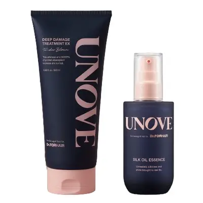 Dr. FORHAIR - UNOVE - Deep Damage Treatment EX - Tender Bloom - 320ml + Silk Oil Essence - 70ml 