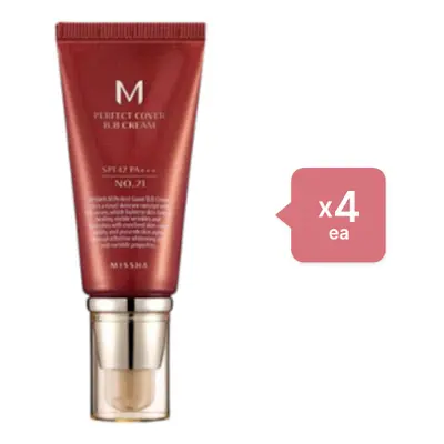 MISSHA M Perfect Cover BB Cream - 50ml - #21 Light Beige (4ea) Set