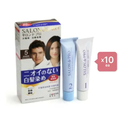 Dariya - Salon de Pro Hair Color Cream - 1set - #5 Natural Brown (10ea) Set