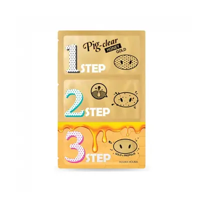 Holika Holika - Pig Nose Clear Black Head 3 Step Kit (Honey Gold) - 1stücke