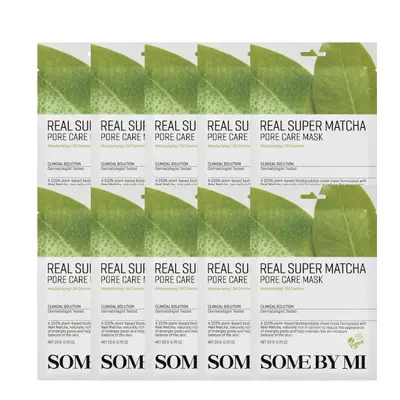 SOME BY MI - Real Super Matcha Pore Care Mask - 10stücke