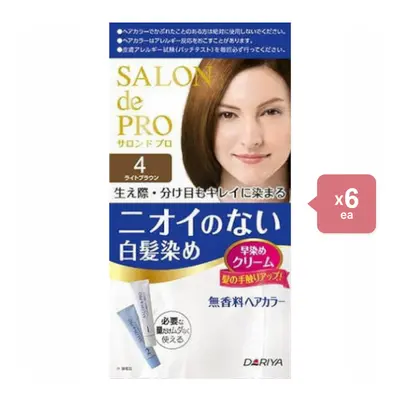 Dariya - Salon De Pro - Hair Color Cream - 4 Light Brown 6PCS set