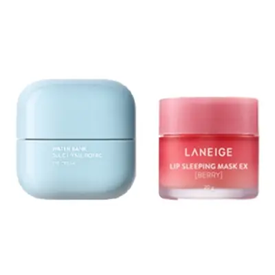 LANEIGE - Water Bank Blue Hyaluronic Eye Cream - 25ml (1ea) + Lip Sleeping Mask EX - 20g - Berry