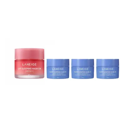 LANEIGE - Lip Sleeping Mask EX - 20g - Berry (1ea) + Water Sleeping Mask EX - 15ml (3ea) Set