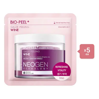 NEOGEN Dermalogy Bio-Peel Gauze Peeling Pad - Wine - 1pad (5ea) Set