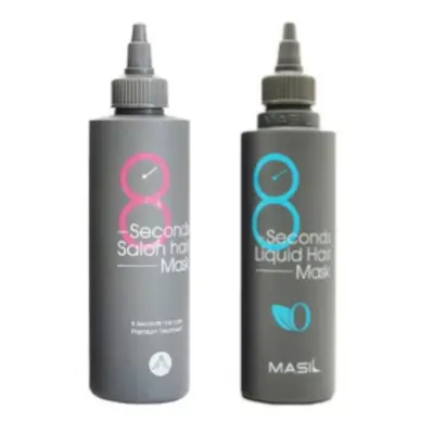 Masil - 8 Seconds Salon Hair Mask - 200ml (1ea) + 8 Seconds Liquid Hair Mask - 200ml (1ea) Set