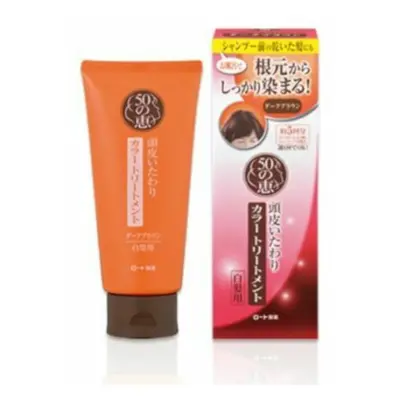 Rohto Mentholatum - 50 Megumi Gray Hair Care Color Treatment - 150g - Dark Brown